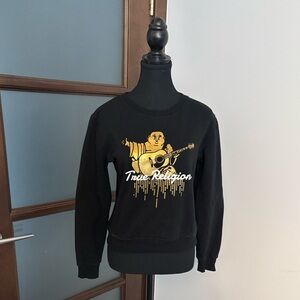 True Religion Black and Gold Sweatshirt